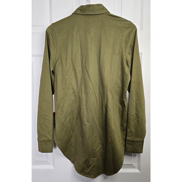 Jofit Women's Green Button Up Continental Shirt- Size Small - Picture 2 of 5